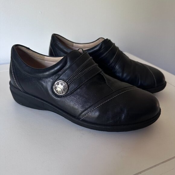 Finn Comfort Women's Galway Slip-On - Black 7.5 UK 10 US - Picture 2 of 9